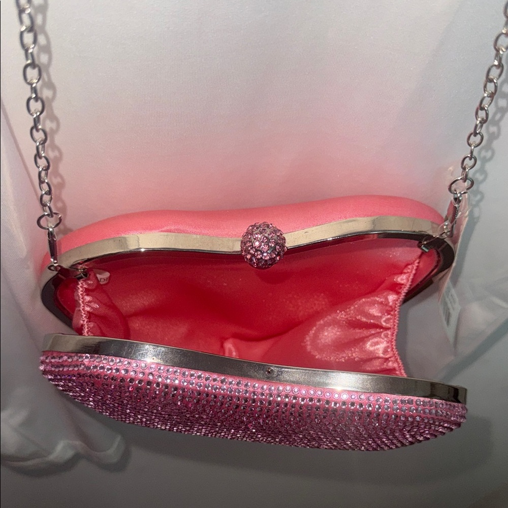 NWT Sparkling Pink Heart Purse - Picture 2 of 4